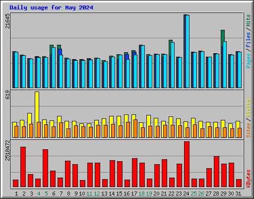 Daily usage for May 2024