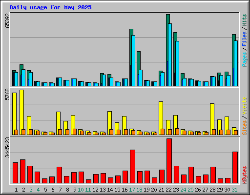 Daily usage for May 2025