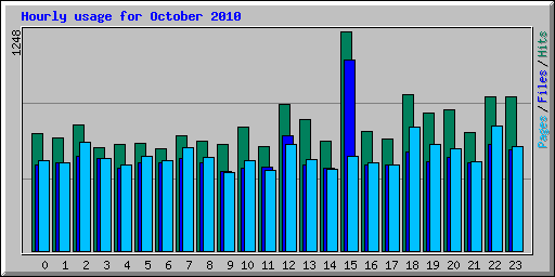 Hourly usage for October 2010