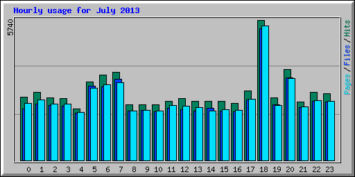 Hourly usage for July 2013