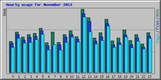 Hourly usage for November 2013