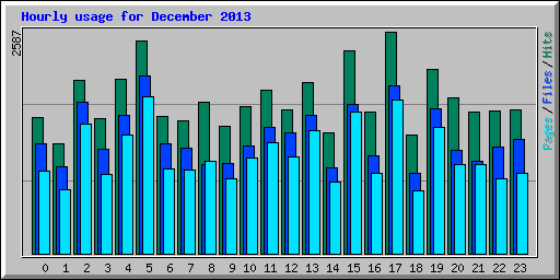 Hourly usage for December 2013