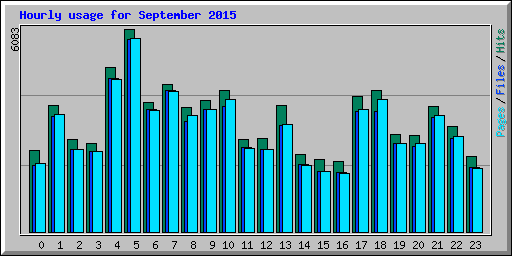 Hourly usage for September 2015