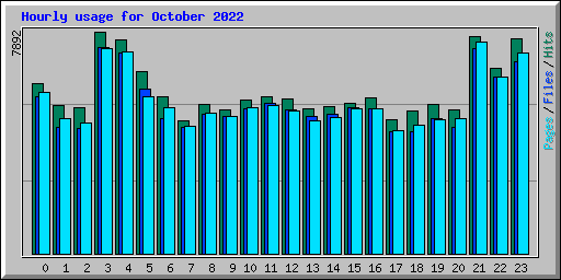 Hourly usage for October 2022