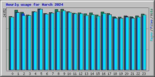 Hourly usage for March 2024